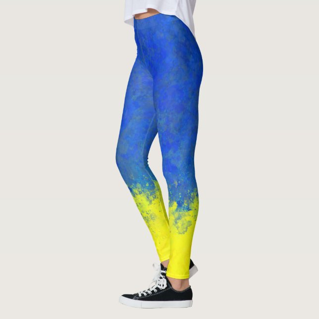 Vattenfärg Ukraina Leggings (Vänster)