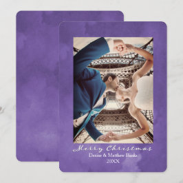 Vattenfärg Ultra Violett Elegant Julkort Inbjudningar