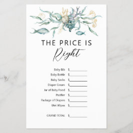 Vattenfärg under havet Pris är Högernas spel Flygblad