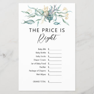 Vattenfärg under havet Pris är Högernas spel Flygblad