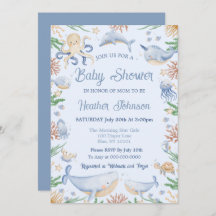 Vattenfärg under Sea Baby Shower