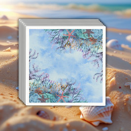 Vattenfärg under Sea  Baby Shower Pappersservett