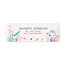 Vattenfärg under Sea Baby Shower