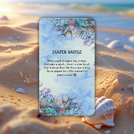 Vattenfärg under Sea  Baby Shower Tilläggskort