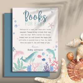 Vattenfärg under Sea Bokar for Baby Shower Tilläggskort