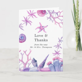 Vattenfärg under Sea Bröllop Foto Tack Kort