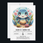 Vattenfärg under Sea Kids Turtle Boy Birthday Inbjudningar<br><div class="desc">Lägg firande i livliga nyanser med vår vattenfärg under Sea Kids Turtle Boy Birthday-inbjudan. Den lekande inslag, parad med pulserande vattenfärgtoner och den vackra sköldpaddan, skapar en inbjudan som är både livlig och fylld med den fantasifulla charmen från stollig under havet. Den här inbjudan kan redigeras för anpassning och säkerställer...</div>