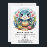 Vattenfärg under Sea Kids Turtle Boy Birthday Inbjudningar<br><div class="desc">Lägg firande i livliga nyanser med vår vattenfärg under Sea Kids Turtle Boy Birthday-inbjudan. Den lekande inslag, parad med pulserande vattenfärgtoner och den vackra sköldpaddan, skapar en inbjudan som är både livlig och fylld med den fantasifulla charmen från stollig under havet. Den här inbjudan kan redigeras för anpassning och säkerställer...</div>