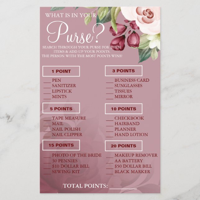 Vattenfärg Vad finns i ditt spelkort för visningsp Flygblad (Framsidan)