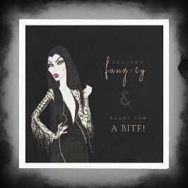 Vattenfärg Vampyrinna Lyxig Halloween Pappersservett