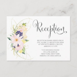 Vattenfärg Vår Blommig Bröllopsmottagning Kort