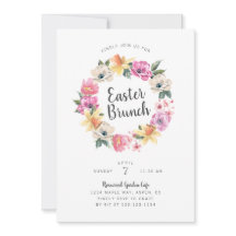 Vattenfärg Vår Blommig Krans Påskbrunch