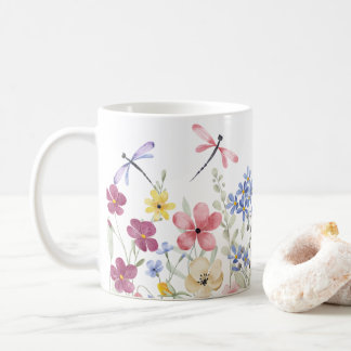 Vattenfärg Vår blommor Kaffemugg
