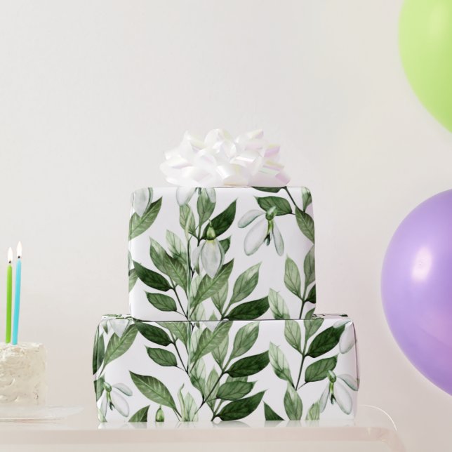 Vattenfärg Vår blommor Presentpapper (Festgåvor)