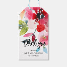 Vattenfärg Vår blommor Tack