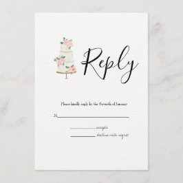 Vattenfärg Vår Botaniskt OSA Bröllop Tilläggskort