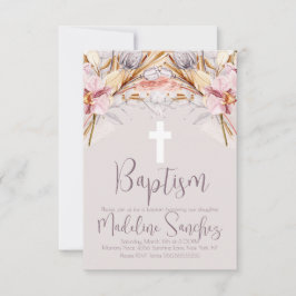 Vattenfärg Vår Dopfest Blommig Invitation Muave Inbjudningar