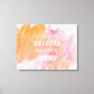 Vattenfärg Var en enhörning i Fält av ... Canvas