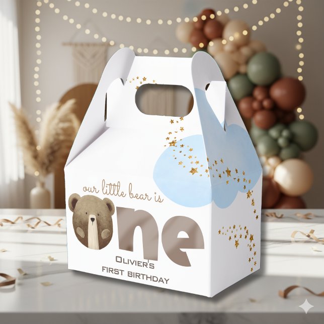 Vattenfärg vår lilla björn fyller en baby presentaskar (Skapare uppladdad)