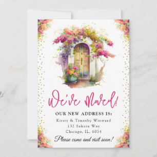Vattenfärg Vårblommor Dörr Nytt Hem Meddelande