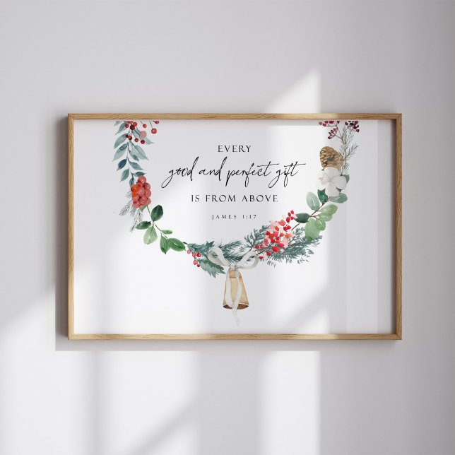 Vattenfärg varje gåva från över jul poster (Skapare uppladdad)