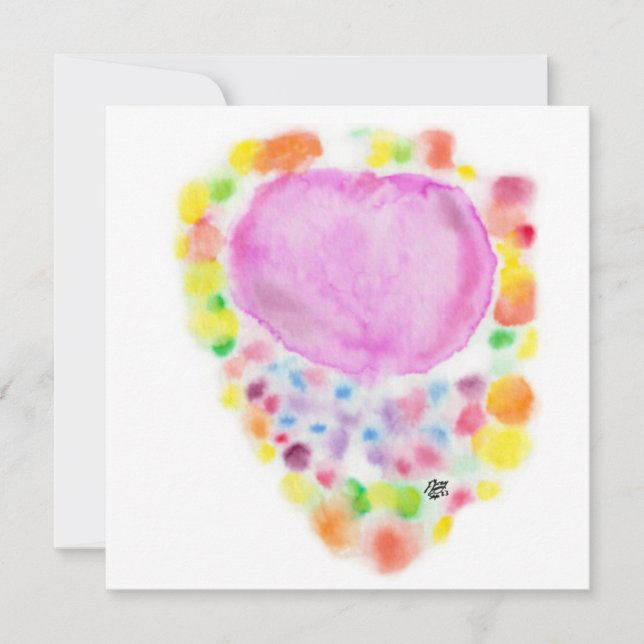 Vattenfärg Vattenfärg Art Rush från Färg 1 Inbjudningar (Framsida)