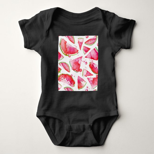 Vattenfärg Vattenmelon 1 T Shirt (Framsida)