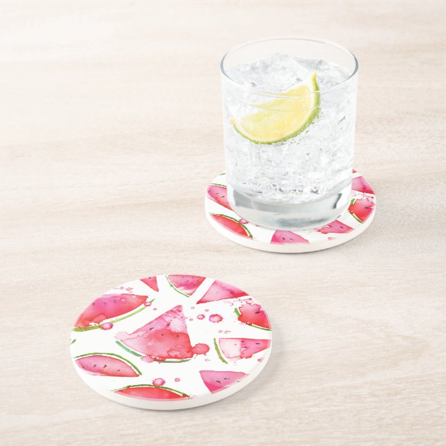 Vattenfärg Vattenmelon 1 Underlägg (Sidan)