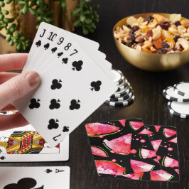 Vattenfärg Vattenmelon 2 Casinokort