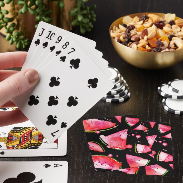 Vattenfärg Vattenmelon 2 Casinokort (På plats)