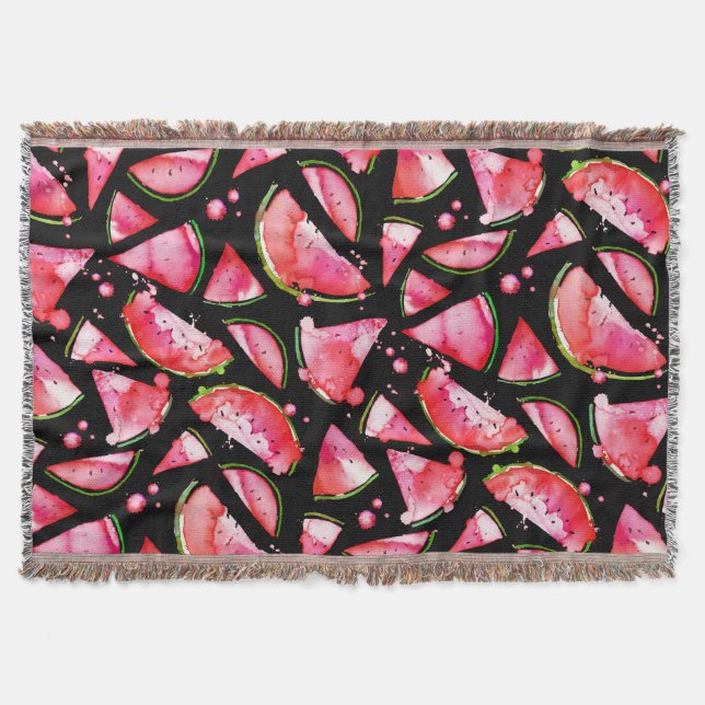 Vattenfärg Vattenmelon 2 Filt (Framsidan)