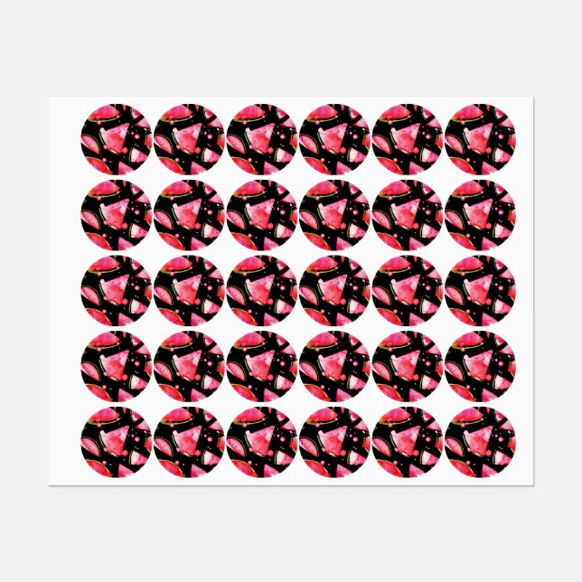 Vattenfärg Vattenmelon 2 Klistermärke (Ark)