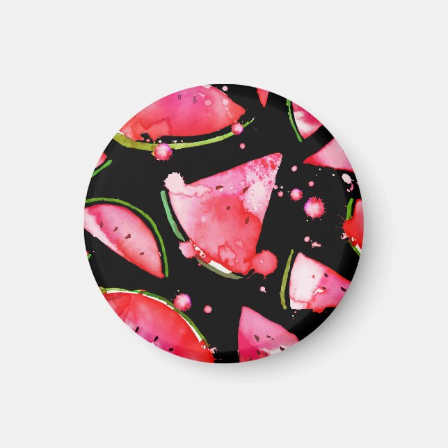 Vattenfärg Vattenmelon 2 Magnet (Framsidan)