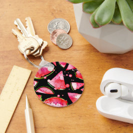 Vattenfärg Vattenmelon 2 Nyckelring