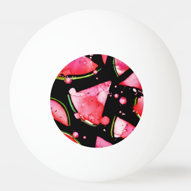 Vattenfärg Vattenmelon 2 Pingisboll (Framsidan)