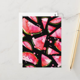 Vattenfärg Vattenmelon 2 Vykort