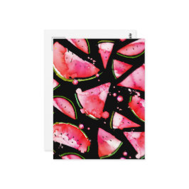 Vattenfärg Vattenmelon 2 Vykort