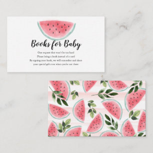 Vattenfärg Vattenmelon Böcker för Baby Shower Tilläggskort