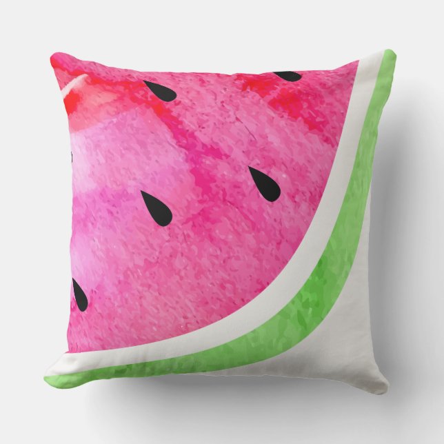 Vattenfärg Vattenmelon Kudde (Framsida)
