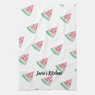 Vattenfärg Vattenmelon Modern Rosa Kökshandduk