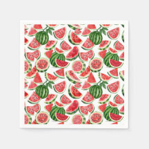 Vattenfärg Vattenmelon Servetter – Sommarfest