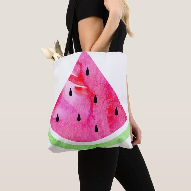 Vattenfärg Vattenmelon Tygkasse (Närbild)