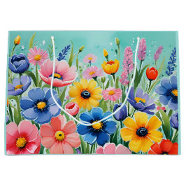 Vattenfärg Vibrant Vår blommor Mönster