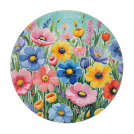 Vattenfärg Vibrant Vår blommor Mönster