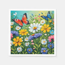 Vattenfärg Vibrant Vår blommor Mönster