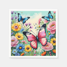 Vattenfärg Vibrant Vår blommor Mönster