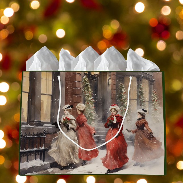 Vattenfärg Victorian Ladies julklappspåse (Skapare uppladdad)