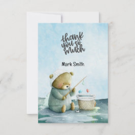 Vattenfärg vid fiske i Älskare Tack Kort