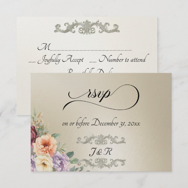 Vattenfärg Vilda vårblommor - Vete OSA Kort (Fram/baksida)