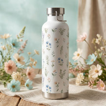 Vattenfärg Vildblomma Blå Lavendel Boho Stuga